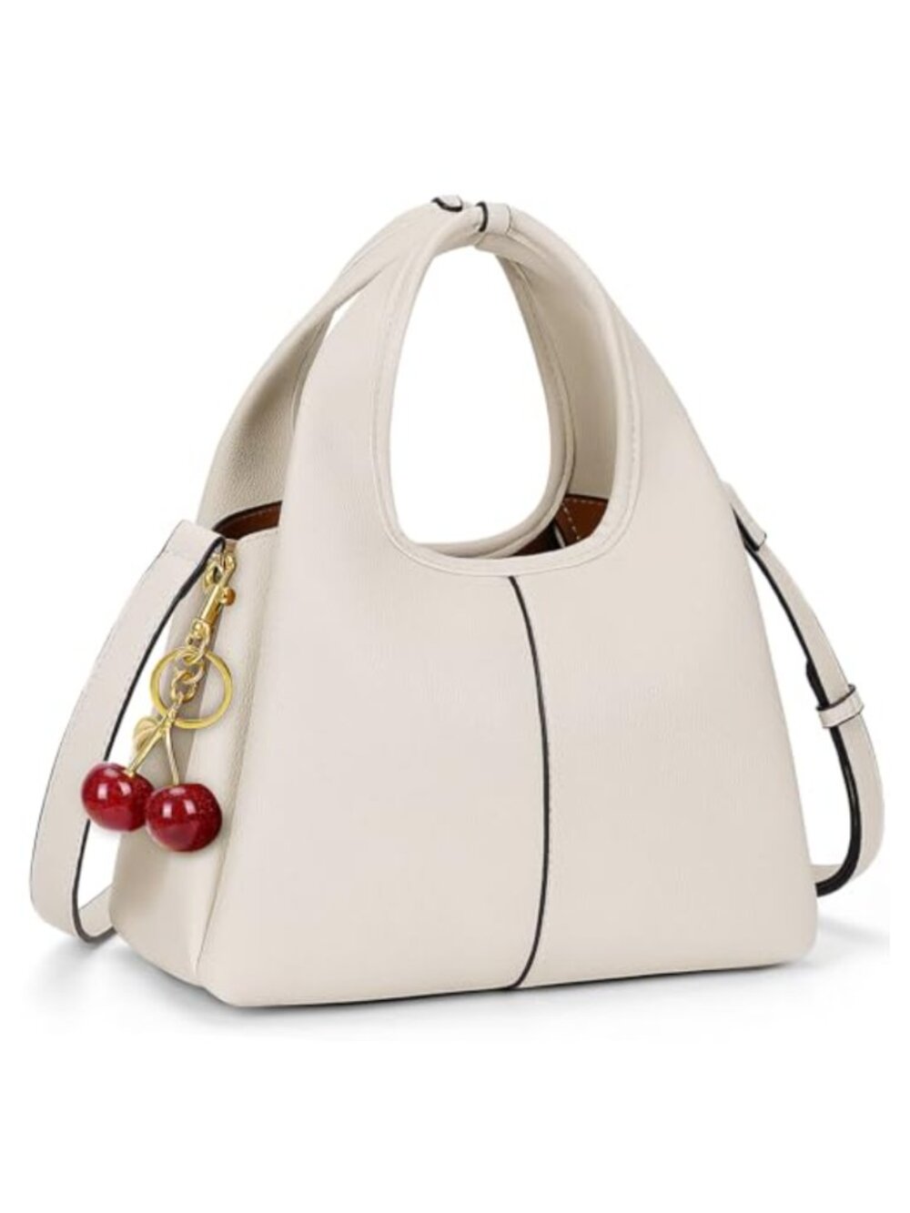 Faux Leather Small Tote Bag Trendy Shoulder Handbag Top Handle Satchel